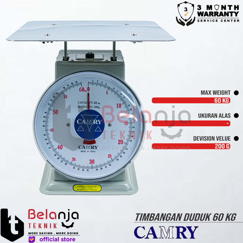 Camry Timbangan Buah Manual Duduk Alat Ukur 60 Kg Timbangan Jarum 60Kg