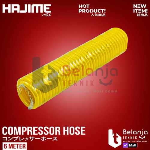 Selang Angin Kompresor Air Hose 6 M Hajime Selang Hose Recoil 6 Meter