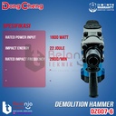 Dongcheng Mesin Bor Bobok BETON DZG 07-6 Demolition Hammer DZG07-6 1600 WATT