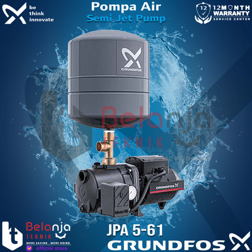 Grundfos Mesin Pompa Air JPA 5-61 PTV Semi Jet Pump 8 M 1600 Watt