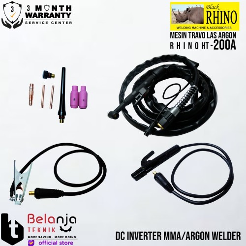Mesin Las Trafo Argon Rhino HT200A DC Inverter Welder HT 200 A Travo