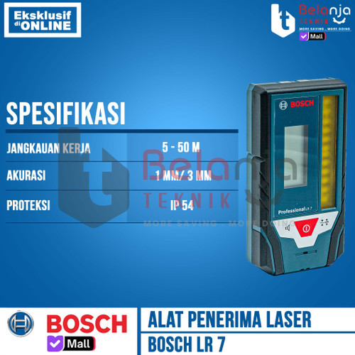 Line Laser Level Receiver Bosch LR7 Receiver Range 50M Penerima Sinyal Laser LR 7