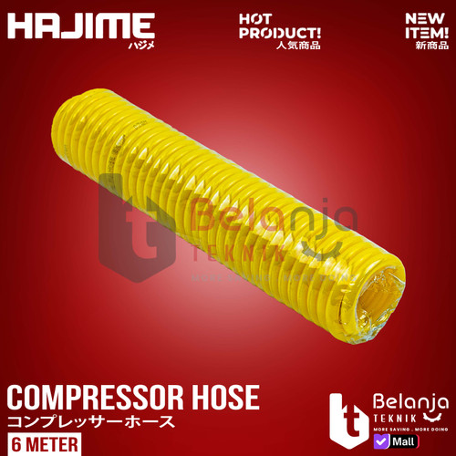 Selang Angin Kompresor Air Hose 6 M Hajime Selang Hose Recoil 6 Meter