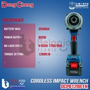 Mesin Pembuka Baut 20V  Baterai Dongcheng DCPB1288Z 3/4 Inch Impact Wrench 20V DCPB1288 DCPB 1288 3/4" Unit Only