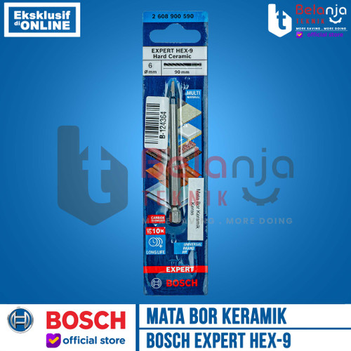 Bosch HEX 9 Hard Ceramic Drill Bit 6 mm Mata Bor Keramik 6 X 90 MM Tile Drill Bit 6MM