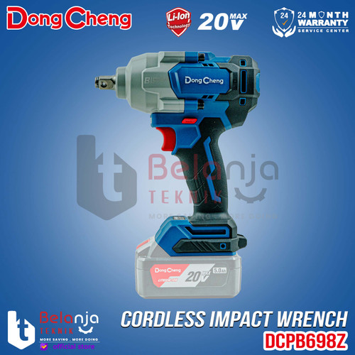 Dongcheng Impact Wrench Cordless DCPB698Z 1/2 Inch Mesin Pembuka Baut Baterai 20V DCPB 698 Z DCPB698 Z Unit Only