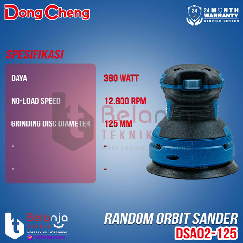 Dongcheng Mesin Amplas Bulat 5 Inch DSA02-125 Orbital Sander 5 " 380 Watt DSA 02 125