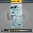 Deli Sarung Tangan Safety Cut Resistant XL Sarung Tangan Anti Pisau EDL521043XL