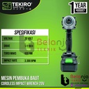 Tekiro Impact Wrench Cordless 20V XV 1/2 Inch Brushless Mesin Buka Baut CD-IW2181