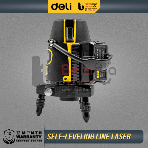 Deli Line Laser Levelling 3 Line EDL332303 Meteran Garis Level 3