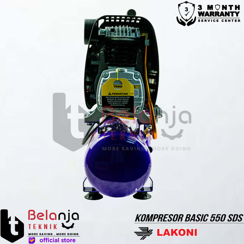 Lakoni Mesin Kompressor Angin Portable 0.75 HP BASIC 550 SDS Air Compressor 9 Liter