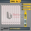 Deli Isi Ulang Cutter 9 mm SK4 10 Pcs Isi Pisau Kater Anti Karat DP092