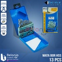 Benz Mata Bor Besi Set 13 Pcs HSS 1 - 6.5 mm Drill Bit Set 13 Pcs HSS