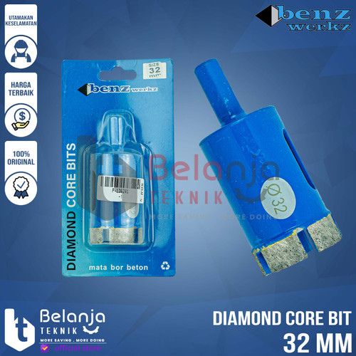 Benz Diamond Core Bit Hole Saw Beton Granit 32 MM Mata Bor Pelobang