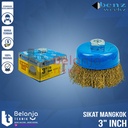 Benz Sikat Mangkok Gurinda Sikat Kawat Kuningan 3" Inch Cup Brush 3