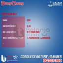Dongcheng Mesin Bor Beton DCZC02-28Z Rotary Hammer Brushless 28MM Unit Only DCZC 02 28