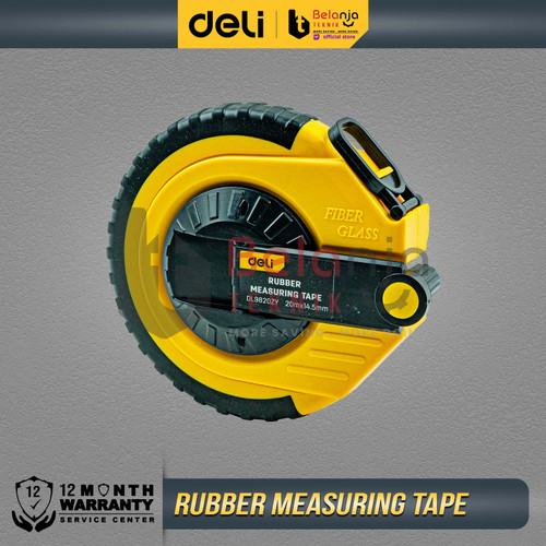 Deli Meteran Fiber Bulat 20 M Alat Ukur Akurat Fleksibel 20 Meter ABS