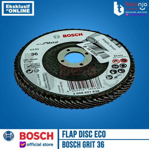 Bosch Flap Disc Eco Metal Mata Batu Gerinda Amplas Susun Besi 4 Inch Grit 36