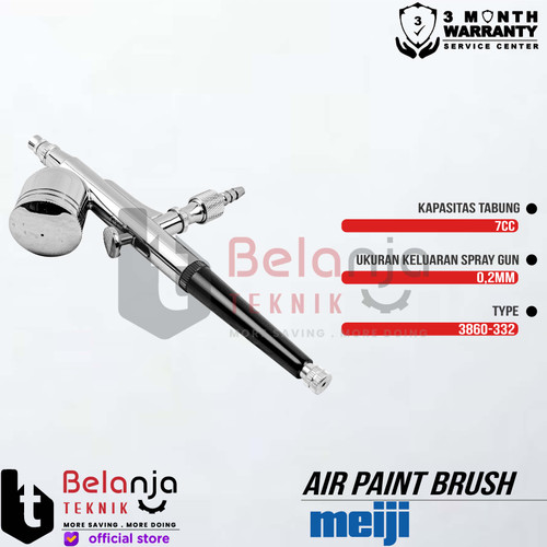 Meiji Alat Semprot Cat Lukis 3860-332 Air Brush Spraygun Air Paint Brush Kit