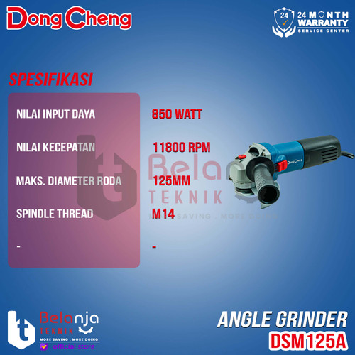 Dongcheng Mesin Gerinda Tangan DSM125A 5 Inch Angle Grinder DSM 125 A 850W 5"