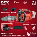 DCK Chainsaw Cordless KDML250BM 10 Inch Alat Potong Dahan 10" Chain Saw 20V KDML 250 KDML250