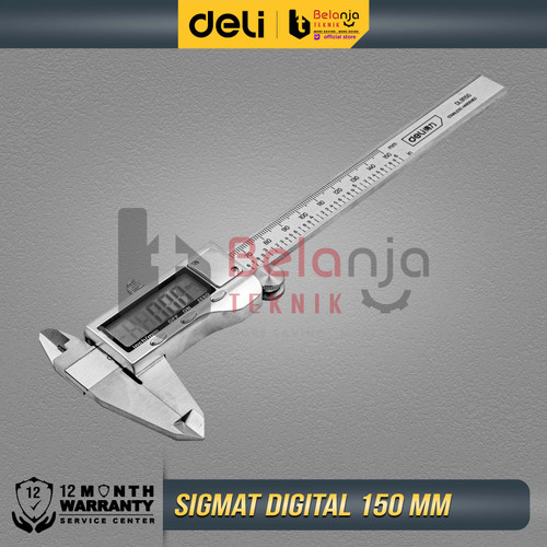 Deli Jangka Sorong Digital 6" Sketmat Sigmat Digital Vernier Caliper