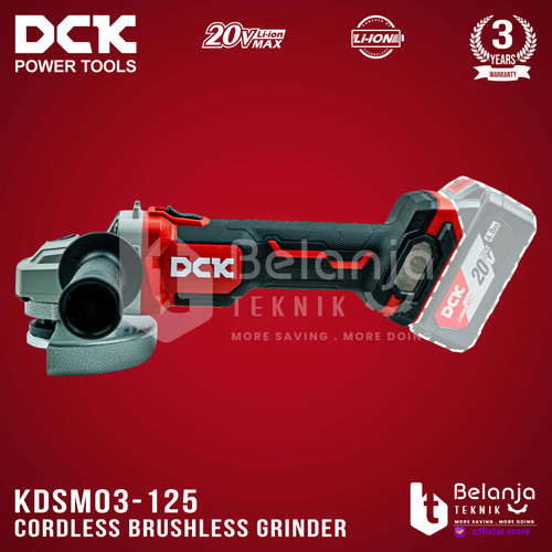 DCK Cordless Brushless Grinder KDSM03-125 5 Inch 20V Gerinda Baterai Unit Only