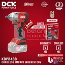DCK Impact Wrench Baterai 1/2 In KDPB488 Pembuka Baut Unit Only 20V