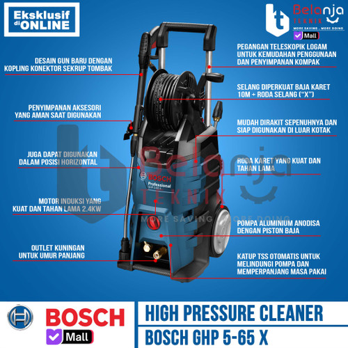 Bosch High Pressure Cleaner GHP 5-65 X Mesin Cuci Kendaraan 160 Bar