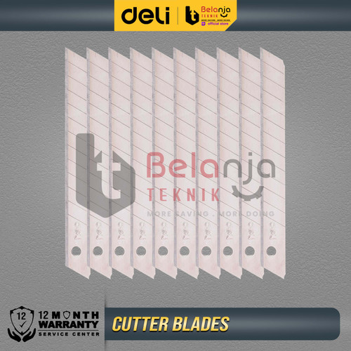 Deli Isi Ulang Cutter 9 mm SK4 10 Pcs Isi Pisau Kater Anti Karat DP092