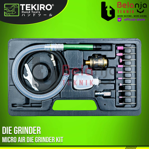 Tekiro Micro Air Dry grinder Kit 3 MM Tuner Micro 16 Pcs Die Grinder