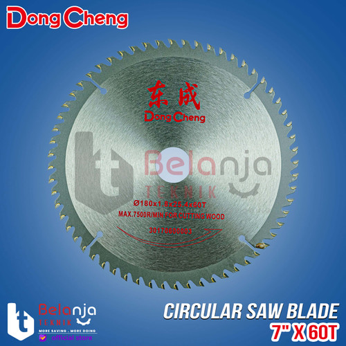 Dongcheng Circular Saw Blade 7" x 60T Mata Pisau Potong Kayu 7 Inch