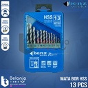 Benz Mata Bor Besi Set 13 Pcs HSS 1 - 6.5 mm Drill Bit Set 13 Pcs HSS
