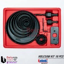 Kodenki Holesaw Kit 16 Pcs Hole Saw Mata Bor Set PVC Gypsum Kayu 16Pcs