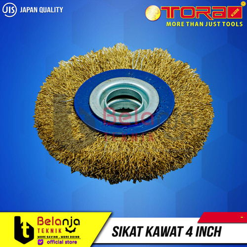 Tora Mata Gerinda Sikat Kawat Bulat 4 Inch Flat Brush Wire 4" 100 mm