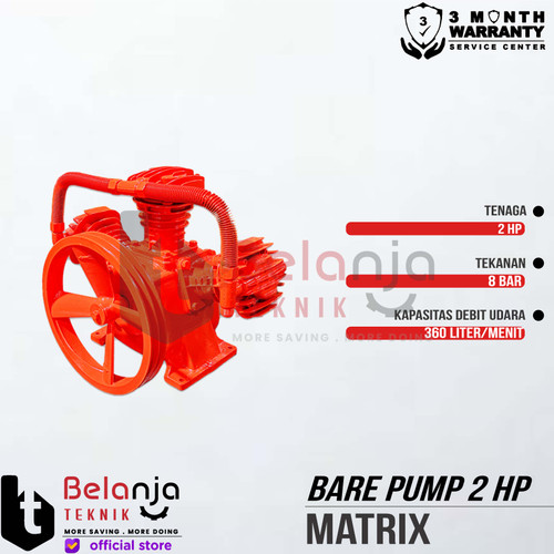Matrix Bare Pump Compressor DW3065 Kepala Kompressor Angin 2HP