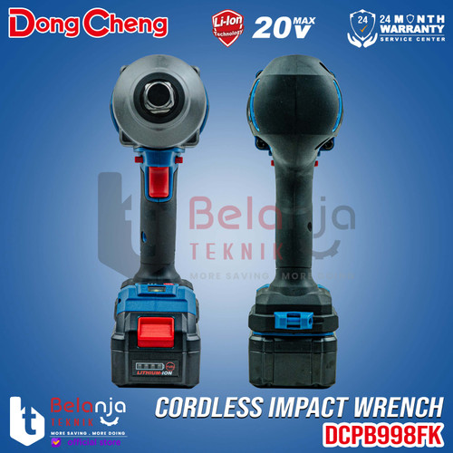 Dongcheng Impact Wrench Baterai DCPB998 FK Mesin Buka Baut 20V SET