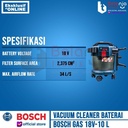 Bosch Mesin Sedot Debu Cordless GAS 18V-10 L + Set Baterai 18V  2x 4AH