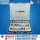 Bosch Router Bit Set Mixed 30 Pcs 1/4 Inch Shank Mata Profil Trimmer