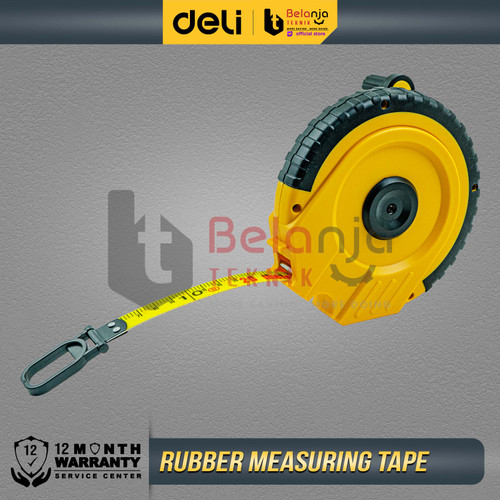 Deli Meteran Fiber Bulat 20 M Alat Ukur Akurat Fleksibel 20 Meter ABS