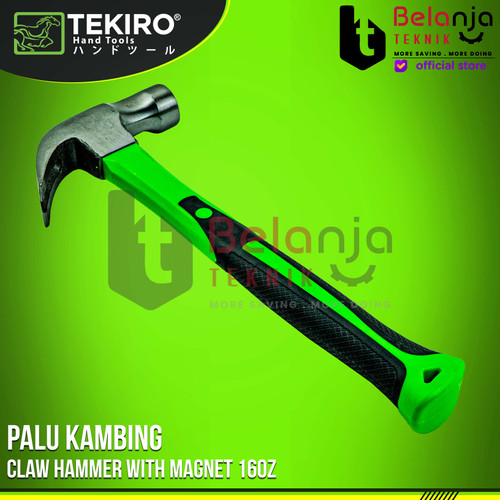 Tekiro Palu kambing 16 Oz Claw Hammer With Magnet 16Oz Palu Cabut Paku