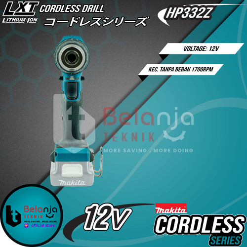 Makita Mesin Bor Baterai HP 332 Z Cordless Hammer Drill 12V Unit Only HP332Z HP332 Z