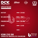 DCK Chainsaw Cordless KDML250BM 10 Inch Alat Potong Dahan 10" Chain Saw 20V KDML 250 KDML250