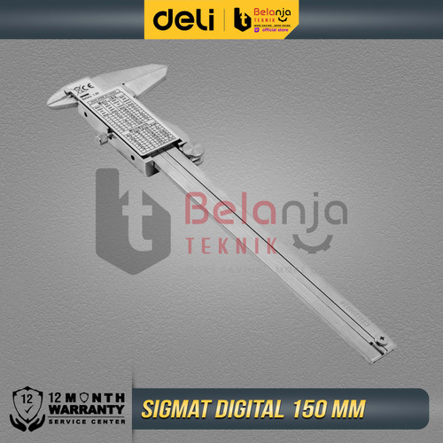 Deli Jangka Sorong Digital 6" Sketmat Sigmat Digital Vernier Caliper