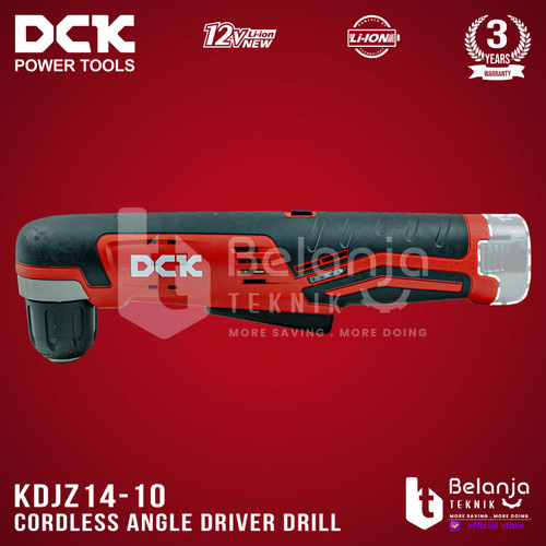 DCK Angle Driver Drill Cordless KDJZ14-10 Mesin Bor Sudut Baterai Unit Only
