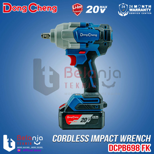 Dongcheng Impact Wrench Cordless DCPB698FK 1/2 Inch Mesin Pembuka Baut Baterai 20V DCPB 698 FK DCPB698 FK