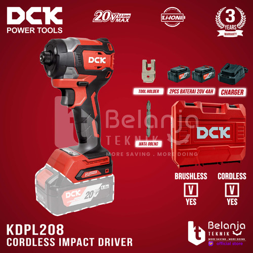 DCK Mesin Bor Obeng Baterai KDPL208 EM 20V KDPL208EM Impact Driver Cordless KDPL 208