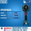 Bosch Mesin Impact Wrench Cordless GDS 18V-1050 H Baterai Procore 4AH