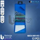 Benz Mata Bor Besi Set 13 Pcs HSS 1 - 6.5 mm Drill Bit Set 13 Pcs HSS