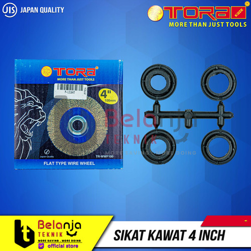 Tora Mata Gerinda Sikat Kawat Bulat 4 Inch Flat Brush Wire 4" 100 mm